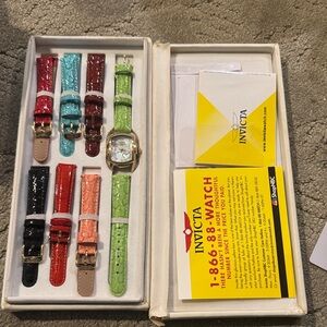 Invicta Watch Set with Colorful Straps